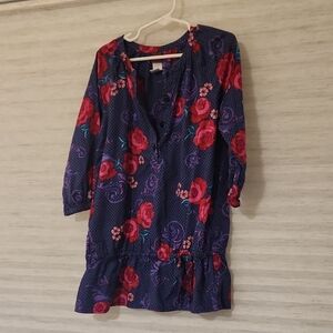 Tea Collection Floral Kids Blouse - Purple and Red